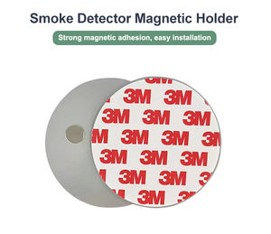 Supports <span class=keywords><strong>de</strong></span> montage magnétiques 70mm Tampons adhésifs 3M Détecteurs <span class=keywords><strong>de</strong></span> sécurité <span class=keywords><strong>de</strong></span> fumée Composite magnétique - Product Image 2
