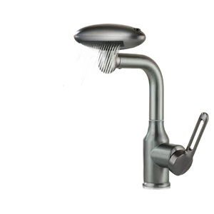Meilleures ventes : Robinet de lavabo de salle de bain moderne en laiton avec <span class=keywords><strong>mitigeur</strong></span>, 4 modes de jet, tête de pulvérisation rotative, et noyau de valve en céramique à trou unique - Product Image 1