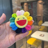 Porte-clés en forme de boule moelleuse de tournesol, style dessin animé, avec effets sonores lorsqu'il est secoué, effet d'explosion, portable, vente directe d'usine