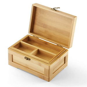 Large Wooden Stash Box with Rolling Tray Storage Box Rolling Kit with Removable divider Jewelry box