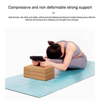 Vente en gros briques de danse avancées de haute densité élargies, amincies et antidérapantes pour les jambes, blocs de yoga en liège naturel de fitness avec logo personnalisé