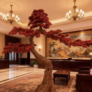 شجرة بونساي صناعية عالية المحاكاة وصديقة للبيئة معتمدة من الأشعة فوق البنفسجية، نبات بلاستيكي للمكتب والديكور الداخلي، شجرة كرز - Product Image 4