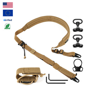 Sangle de fusil tactique réglable à 2 points avec boucle en métal, sangle élastique pour la chasse et le tir - Product Image 1