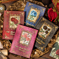 Carnet de calligraphie Yu Xian à estampage doré, style rétro, motif rose, fournitures de journalisation, papier de base fait main