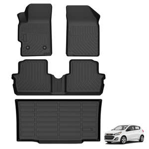 Tapis de sol avant et arrière M400, tapis de coffre tout temps, tapis de voiture à fond profond pour <span class=keywords><strong>Chevrolet</strong></span> Spark Gt 2015-2022, tapis de voiture thermoformé Tpe M400 - Product Image 1