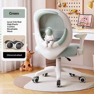 Silla de Oficina Ergonómica de Malla Económica, Silla de Estudio para Niños con Altura Ajustable, Silla Giratoria para Escritorio Infantil - Product Image 5
