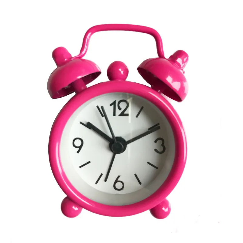 Cheap Hot Digital Snooze Silent Sweeping Wake Up Alarm Clock Table Clock Creative Cute Mini Electronic Metal Small Alarm Clock