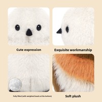 Peluche longue et douce en forme d'oiseau perroquet Siskin blanc, coussin câlin rembourré en coton PP pour filles