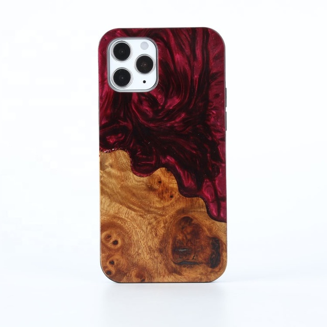 Custom Resin Wood Mobile Phone Case Unique Natural for Iphone Xr Xs Max 12 8plus 11 Waterproof Case Tpu Case Tpu Pc