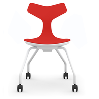 Table pivotante à 4 pieds avec chaise de formation à roulettes, design moderne, en PP, colorée, pour enfants, écoles, projets, bureaux, OEM, ODM, OBM