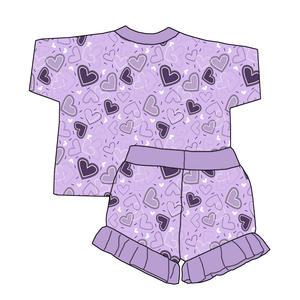 Set Estivo alla Moda per Bambine con Stampa Leopardata e Fiocco - Maglietta a Maniche Corte e Pantaloncini con Decorazioni in Pizzo - Product Image 3