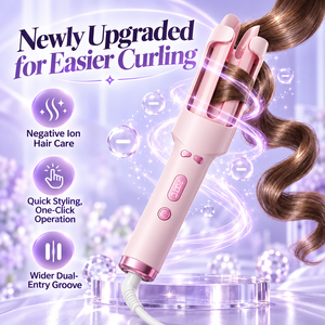 Fer à boucler automatique avec <span class=keywords><strong>plus</strong></span> de 100 millions d'ions négatifs, coiffage à air froid et conception anti-brûlure pour tous types de cheveux - Product Image 4