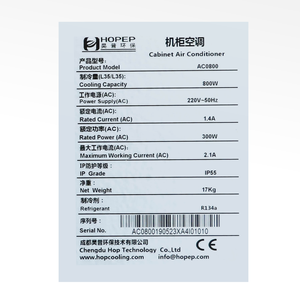 800W factory price side mounted industrial panel air cooler for indoor/outdoor telecom cabinet or control box - Product Image 6