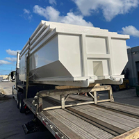 Autbound Heavy Duty Q235 Steel Construction Déchets Roll off Dumpster avec Surface de pulvérisation de peinture Capacité de 1200kg Garantie 1 an