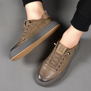 Zapatos de hombre, estilo nuevo de primavera 2026, zapatillas blancas para hombre, estilo casual, cuero genuino, modernas y versátiles, suela suave antideslizante. - Product Image 4