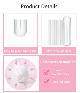 Tampons menstruels en coton naturel, 200 pièces, jetables - Product Image 3