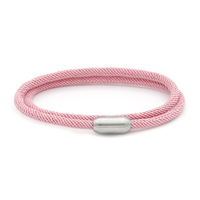 Bracelet en corde noire et rouge à la mode, Logo laser, fermoir magnétique en acier inoxydable, Double couche, Bracelet en fil Milan pour Couples