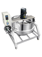 XUANLE Machine de cuisson et de mélange entièrement automatique pour sauces de fondue chinoise et pâte de haricots, Wok planétaire à chauffage électrique et à gaz 1