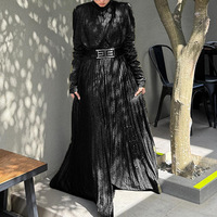Robe Femme Chic et Élégante à Col Montant et Manches Longues Taille Haute Nouvelle Collection Automne 2026 de SJ Boutique Wholesale