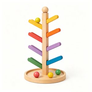 Juguete de Madera Personalizable Montessori: Árbol Musical, Juego de Pistas de Bolas para el Aprendizaje Cognitivo, Juguete Sensorial Educativo DIY de Madera - Vietnam - Product Image 4