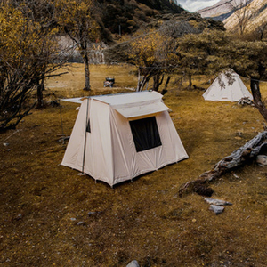 Tenda da Tetto Shan Zhi Ke a Doppio Strato, Beige, Impermeabile, Completamente Attrezzata per Campeggio, in Tessuto Poliestere e Cotone - Product Image 4