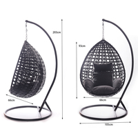 Chaise suspendue en forme d'œuf pour patio, meubles de jardin Daijia
