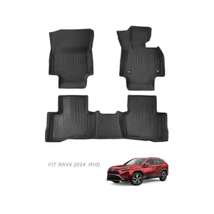 ทุกสภาพอากาศไม่มีกลิ่น TPE พรมปูพื้นกันน้ําแบบกําหนดเองสําหรับ Toyota Rav4 2024 2019-2023