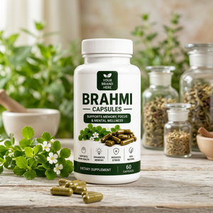 Capsules de Brahmi de haute qualité, 60 gélules végétales, extrait botanique pur, capsules de Brahmi naturelles, 60 unités, plante ayurvédique premium - Product Image 1
