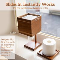 Bestseller Vintage Square Acacia Holz Tissue Box Halter Toiletten papier halter Stand