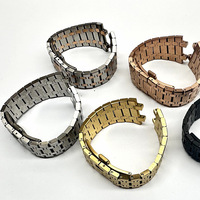 Bracelet de montre en acier inoxydable solide, respirant, luxueux et élastique, modèle JM-AP0102 pour les modèles 15400, 15500, 316, 26 mm, avec fermoir déployant