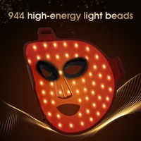 Máscara Facial LED Inteligente de Alta Gama con 944 Luces Infrarrojas, 2600mAh, Silicona Suave de Grado Médico, 8 Colores, para Cuidado de la Belleza