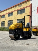 Nouvelle Arrivée Compacteur Routier à Double Tambour Haute Efficacité 1 Tonne, Coque de Tambour Résistante à l'Usure, à Vibrations