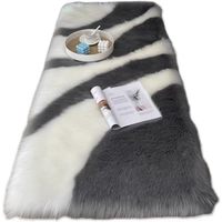 Tapis de chevet populaires, moelleux et shaggy, antidérapants, doux, lavables, en polyester imprimé, nouveauté, antibactériens, pour la décoration intérieure