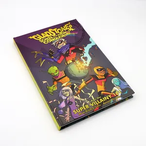 Libro de cómic divertido para niños, cubierta de cartón con impresión personalizada