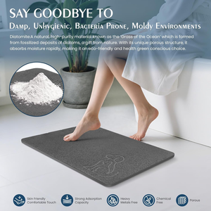 Натуральный нескользящий каменный коврик для ванной с быстропоглощающим водопоглощающим диатомитовым ковриком для ванной комнаты элегантный узор для домашних животных - Product Image 3