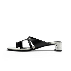 Sandalias de Vacaciones Tejidas de Diseño Sueco, Marca Original, Cuero Genuino, Punta Cuadrada, Tira Fina Cruzada, Tacón Bajo de Piel de Oveja - Product Image 6