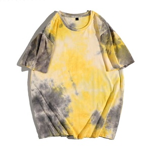 החדש לוגו מותאם אישית עניבה שטופת חולצת טריקו בגודל אחיד יוניסקס 100% כותנה אישית דפוס דפוס מוצק - Product Image 3