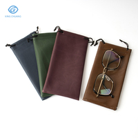 Pochette à cordon de serrage de haute qualité pour lunettes, sac souple en PU pour emballage de lunettes de soleil