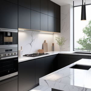 Gabinetes de Cocina Modulares Ecológicos Goldtop con Grifo, Madera de Lujo, Modernos, Negros, Personalizados, Completos - Product Image 2