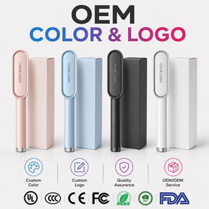 หวีไฟฟ้าดูแลเส้นผมแบบพกพา OEM แปรงทำความร้อนเซรามิก สีและโลโก้สั่งทำได้ แม่พิมพ์ส่วนตัว สำหรับใช้ในครัวเรือน - Product Image 1