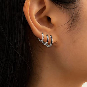 Boucles d'oreilles créoles tendance en titane G23 pour femmes, cartilage, hélix, petites créoles, piercing, <span class=keywords><strong>anneau</strong></span> de nez 10/1 - Product Image 6