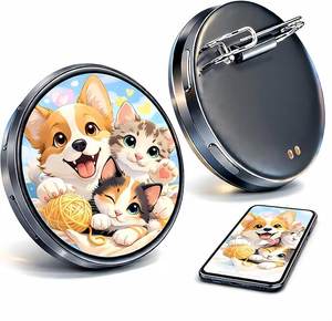 Badge IA à affichage intelligent avec écran HD clair de 1,85 pouces, téléchargement Bluetooth, pince électronique numérique, longue autonomie, pendentif à porter toute la journée - Product Image 1
