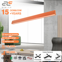 Lampe suspendue moderne pour supermarché, bureau, salle de classe, décoration, plafonnier LED linéaire, luminaire suspendu