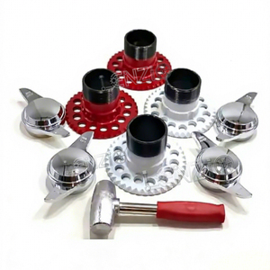 Adaptateur 6*139.7/6*135 5*114.3/5*120.65/5*127 / 4*100/4*108, chrome rouge et blanc/or pour roues à rayons - Product Image 2