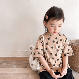 Abbigliamento per bambini della Corea del sud estivo per bambini in cotone a manica corta t-shirt da <span class=keywords><strong>bambina</strong></span> <span class=keywords><strong>canottiera</strong></span> - Product Image 3