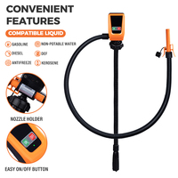 Pompa Transfer Bahan Bakar Plastik Industri 3.2 GPM DC12V Bertenaga Baterai dengan Sensor Auto-Stop Pompa Sentrifugal Portabel untuk Diesel dan Bensin
