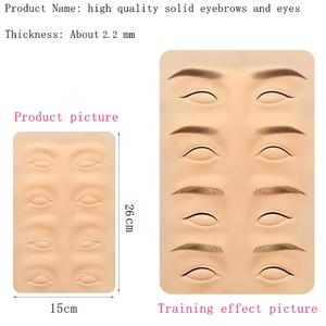 Venta caliente 3D ceja delineador de ojos tatuaje silicona práctica piel látex maquillaje permanente piel Microblading Kit de práctica - Product Image 3