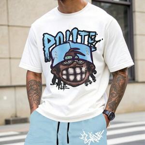 Novedades Y2K, Camiseta con Serigrafía y Logotipo Personalizado, Camiseta Gráfica de Algodón Estilo Hip Hop y Conjunto de Dos Piezas con Pantalones Cortos - Product Image 4