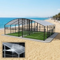 Auvent professionnel pour terrain de padel, couverture rétractable, structure en acier galvanisé à chaud, imperméable, pour le tennis en plein air