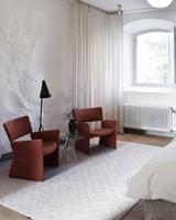 Sillón minimalista italiano para salón de belleza, mesa de negociación y combinación de sillas, sofá individual para hotel y ocio.
